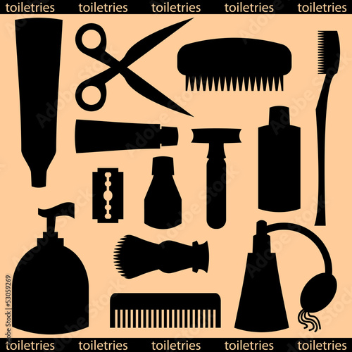 Set of various toiletries