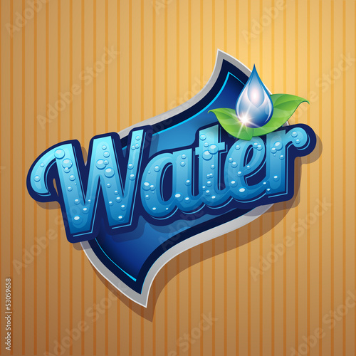 Drinking and Water Label vector