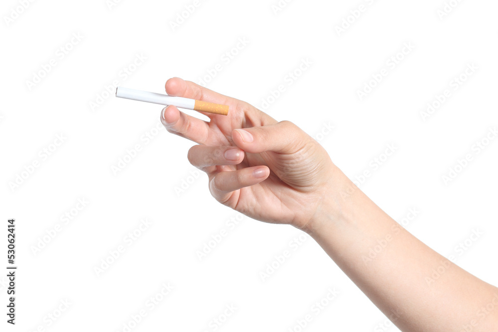 Woman hand holding a cigarette Woman hand holding a cigarette