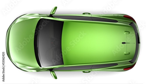 Compact green car
