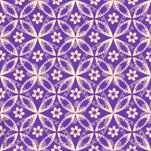 Seamless purple ornamental pattern