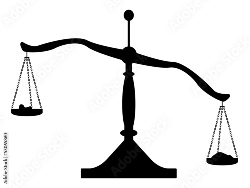 Balance scales silhouette.