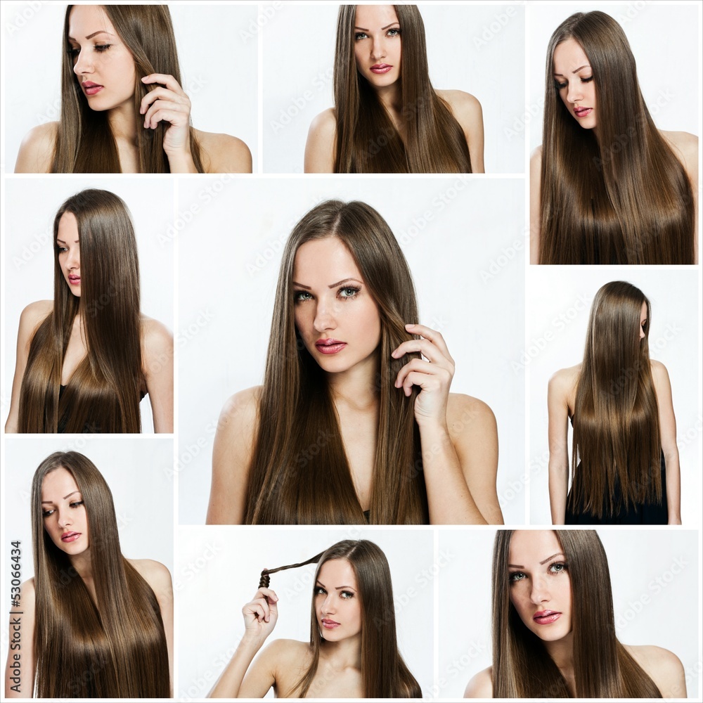 fashion hairstyle collage , natural long shiny healthy hair fashion hairstyle collage , natural long shiny healthy hair