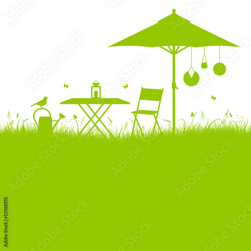 Green Summer Garden Background