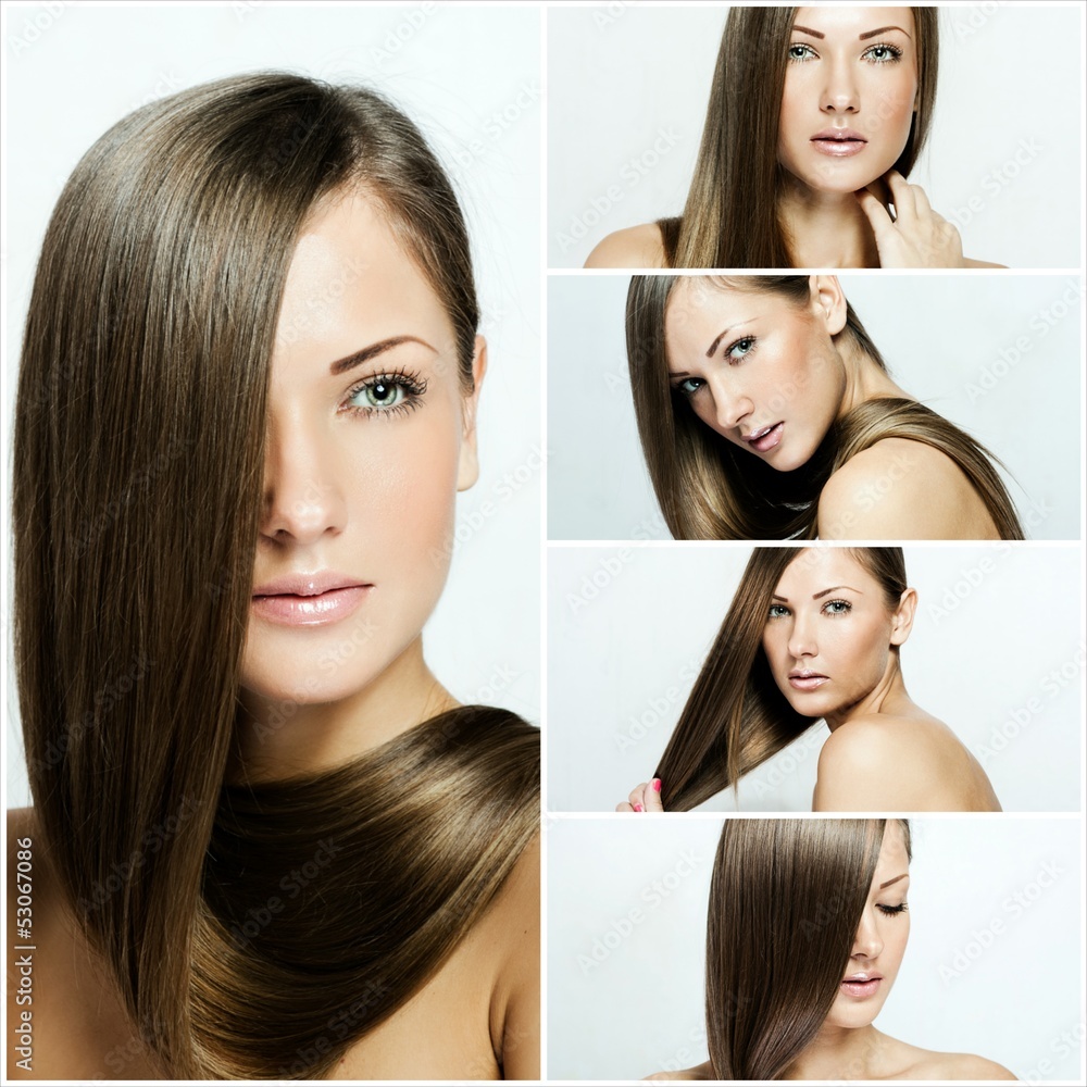 fashion hairstyle collage , natural long shiny healthy hair fashion hairstyle collage , natural long shiny healthy hair