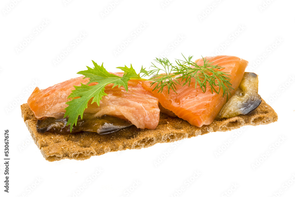 Toast with salmon