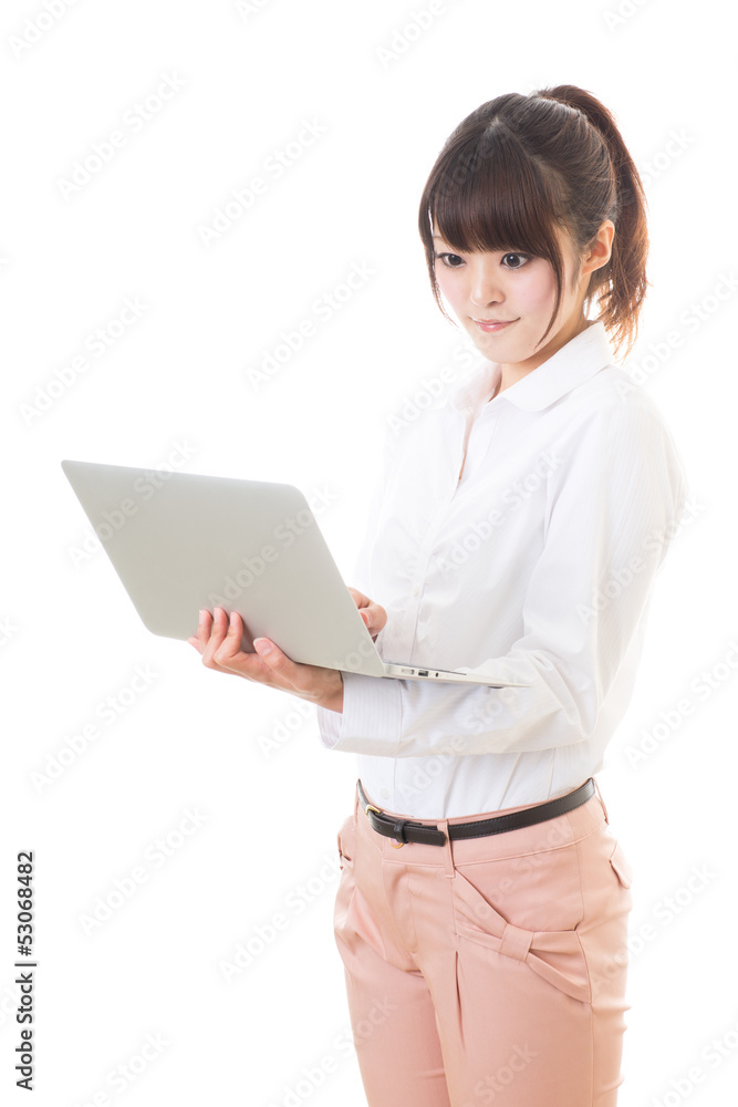 beautiful asian teacher on white background beautiful asian teacher on white background