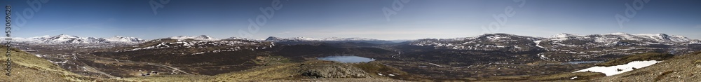Panorama: Norwegen, Dovrefjell im Mai
