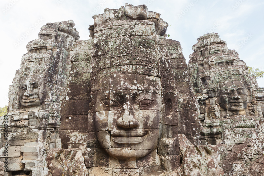 Stone faces, Bayon Temple Stone faces, Bayon Temple