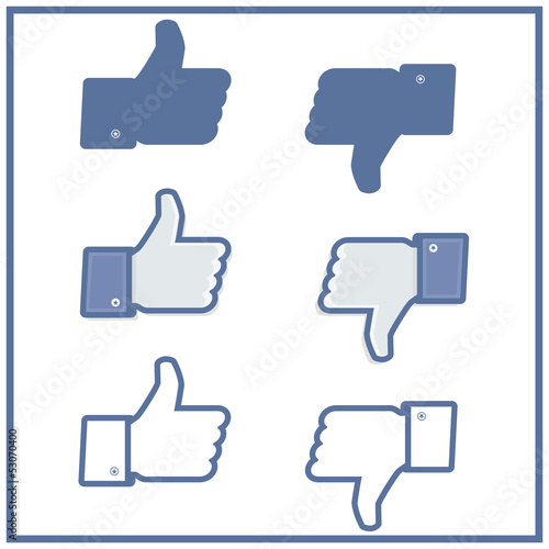 Like dislike symbols