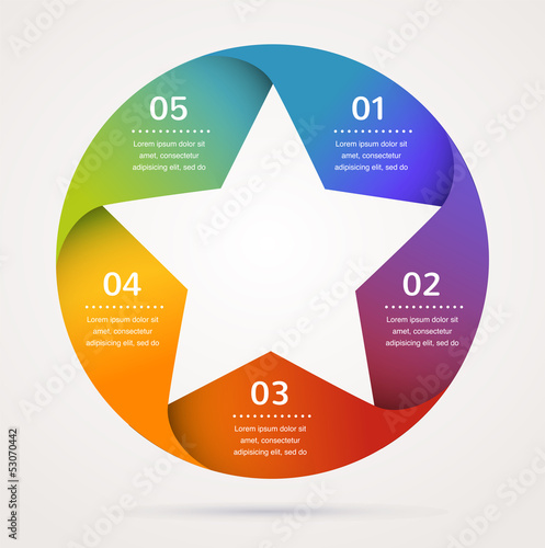 Star design and infographics, abstract background, icon