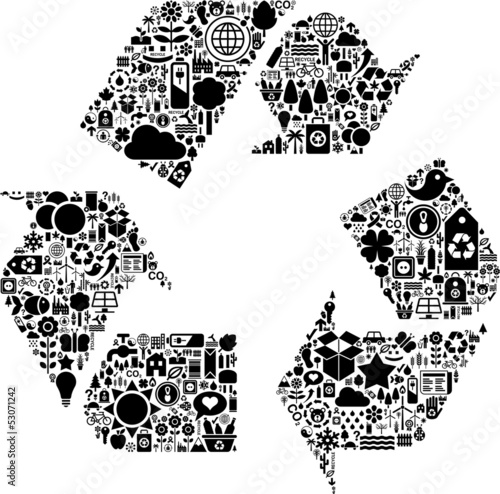 Conceptual recycle icon