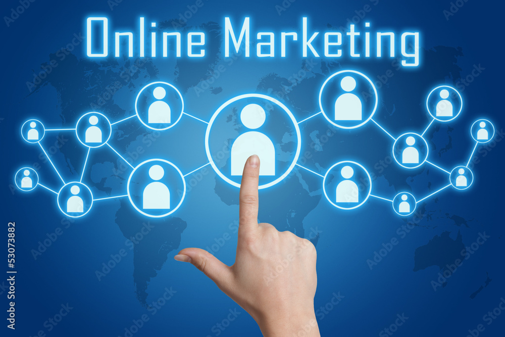 pressing online marketing icon pressing online marketing icon