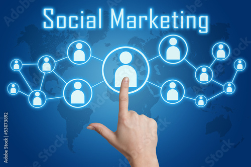 pressing social marketing icon