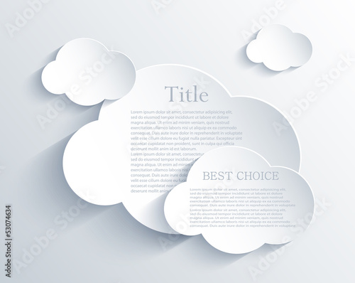 Vector cloud design element with place for your text. Eps10