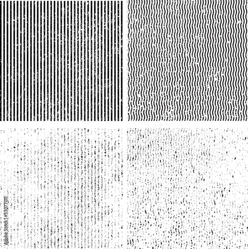 Grunge set stripe. Vector illustration.