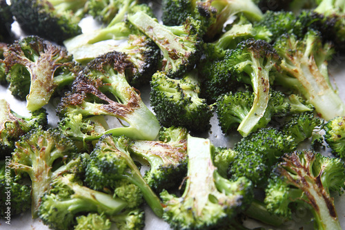 roasted broccoli florets photo