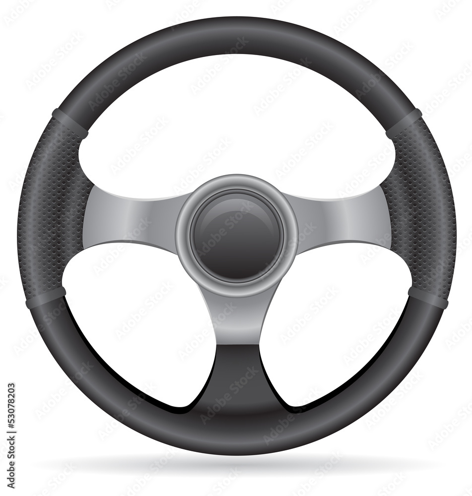 Fototapeta premium car steering wheel vector illustration