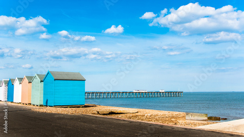 Wallpaper Mural Bright Beach Huts at Felixstowe, Suffolk, England, UK Torontodigital.ca