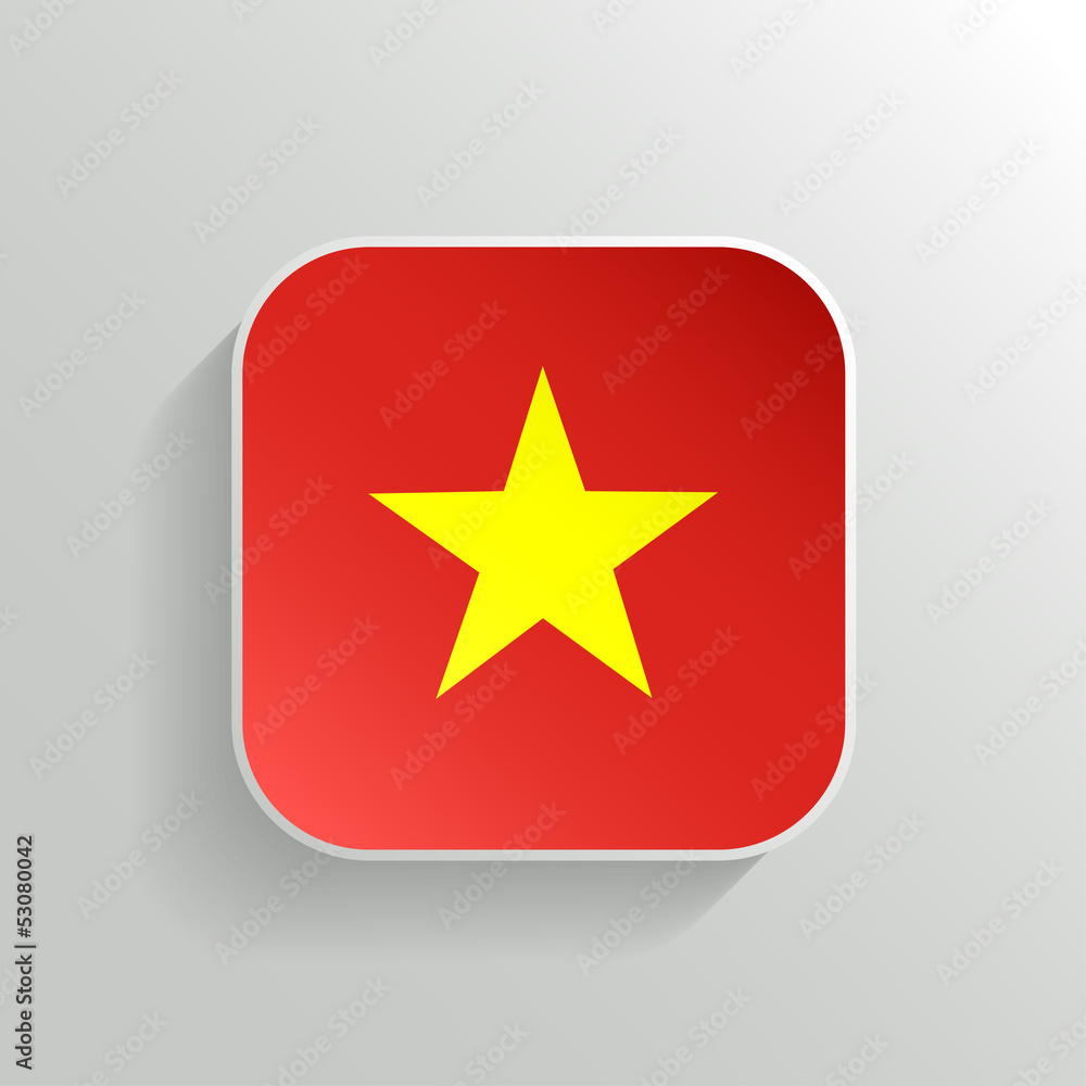 Vector Button - Vietnam Flag Icon Vector Button - Vietnam Flag Icon