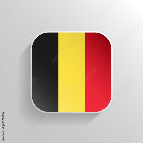 Vector Button - Belgium Flag Icon