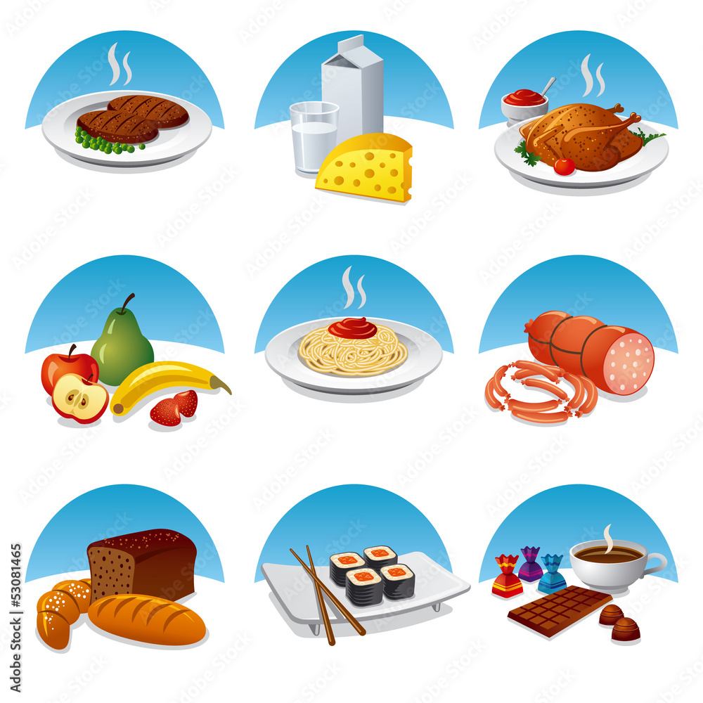 food and meal icon set food and meal icon set