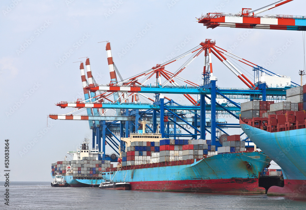 Fototapeta premium Containerterminal in Bremerhaven