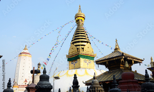 Swayambhunath Stupa religious complex or Monkey temple,Kathmandu