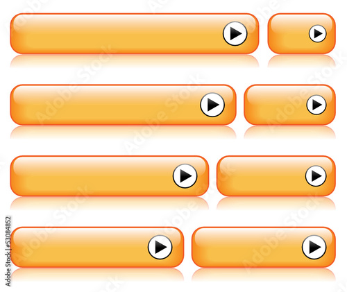 BLANK VECTOR BUTTONS (orange icon symbol template web internet)