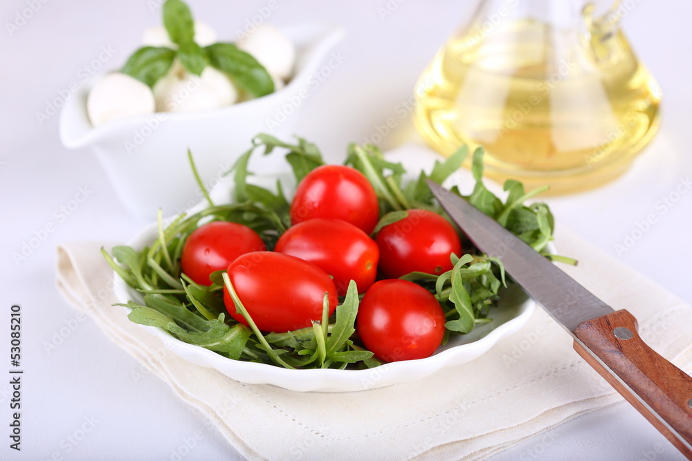 Ingredients for salad caprese