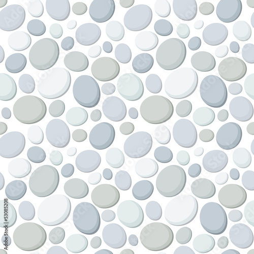 Seamless background with pebbles. Vector illustration.