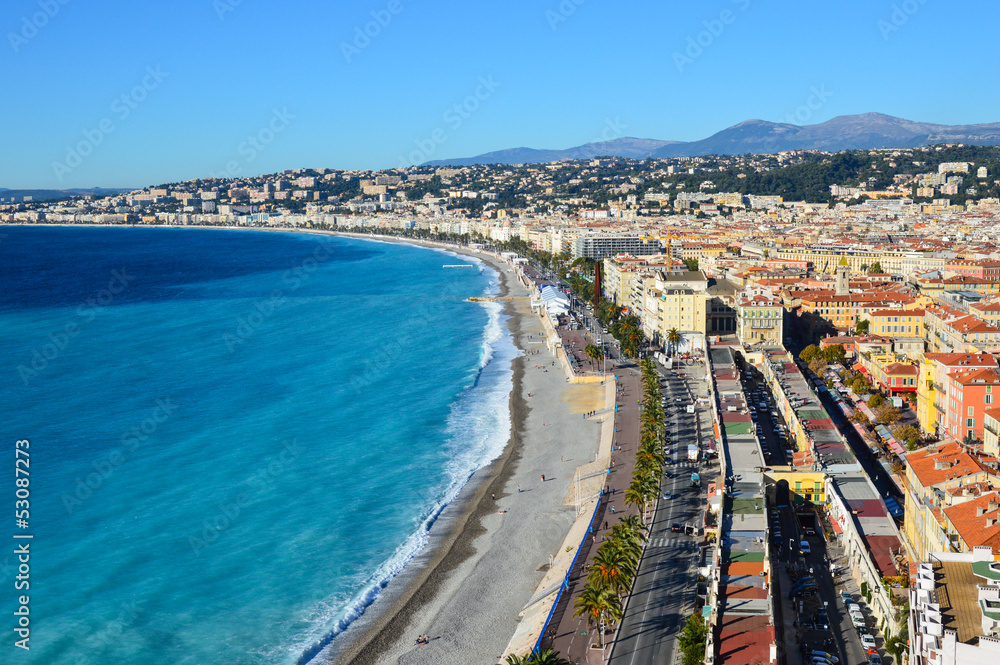Panoramic view of Nice France