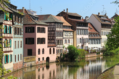 Beautiful old houses in downtown Strasbourg, France
