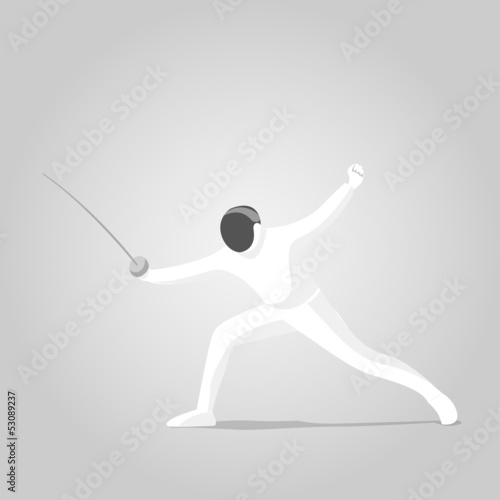 Fechten Fechter Vektor Illustration