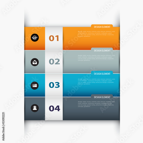 Vector paper with index on white background