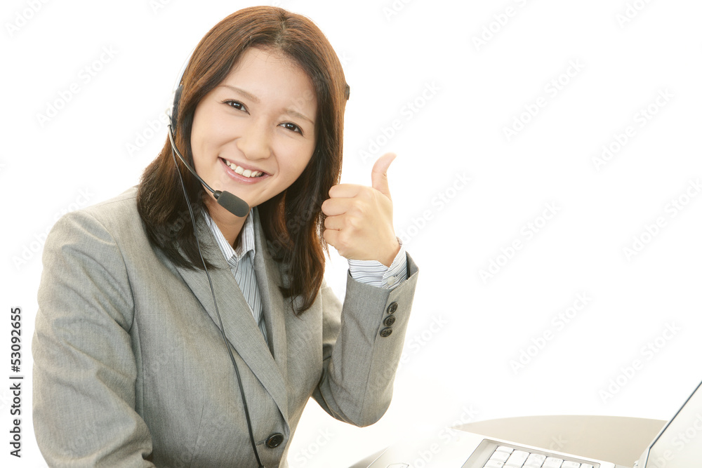 ガッツポーズのオペレーター