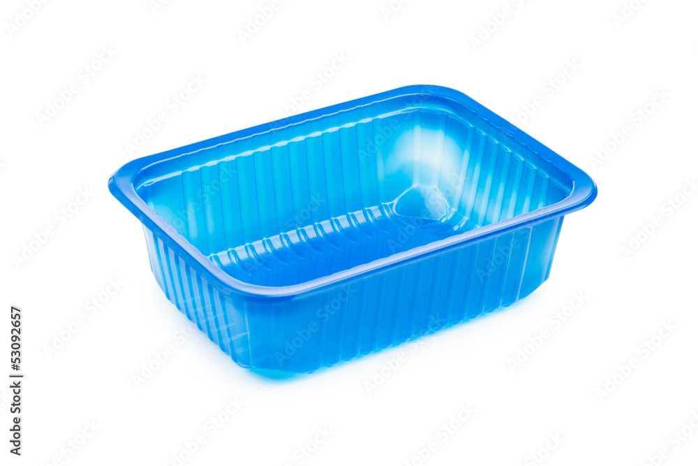 blue plastic container isolated on white blue plastic container isolated on white