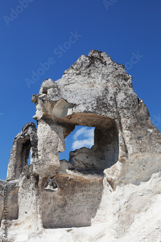 Cave temple in Divnogorsky Sacred Uspenskom a man's monastery photo