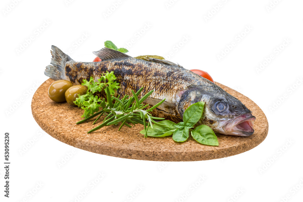 Roasted seabass