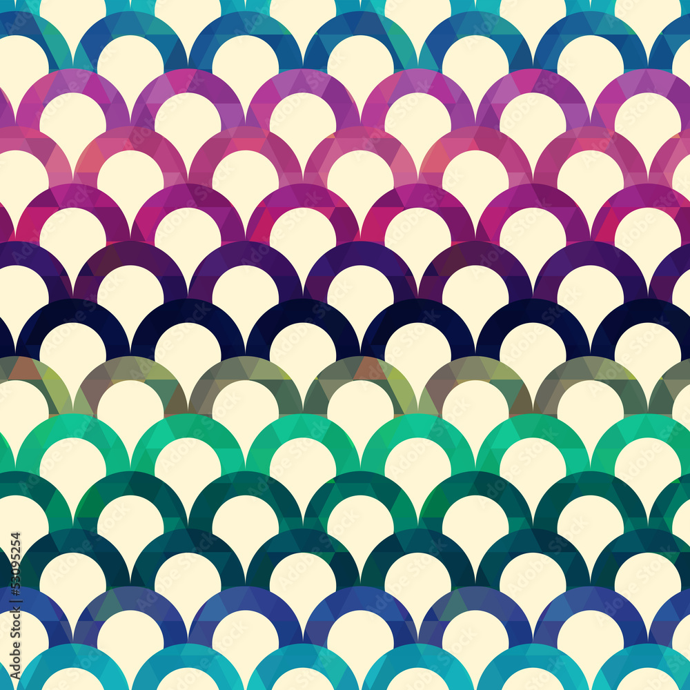 seamless retro scallop vector background seamless retro scallop vector background