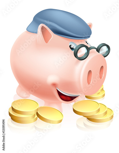 Pensioner savings concept