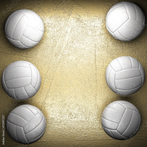 Volleyball ball and golden wall background © videodoctor