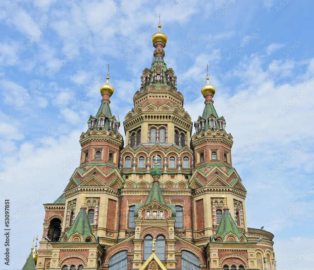 St. Peter and Paul Church in Peterhof, St. Petersburg, Russia