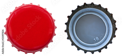 Red Metal Bottle Cap - Both Sides photo