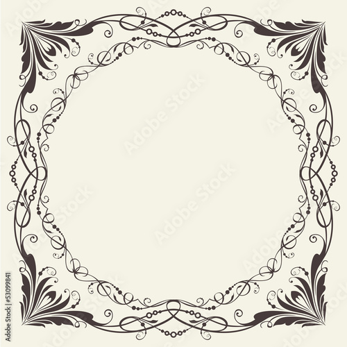 Ornate frame for invitations