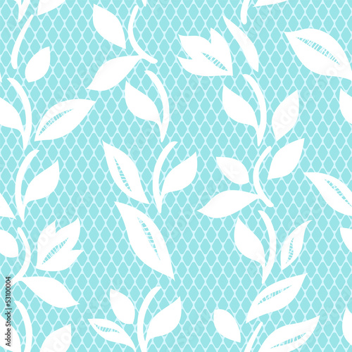 White and blue lace and lea...