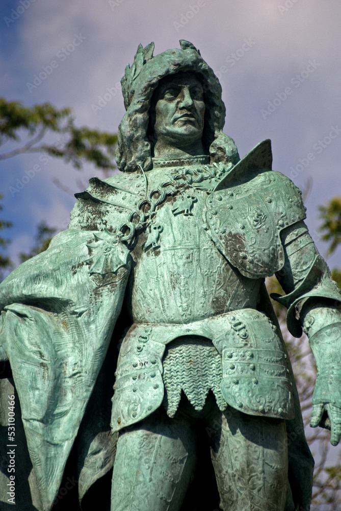 Fototapeta premium Matthias, King of Hungary (1458–90) on Heroes' Square, Budapest