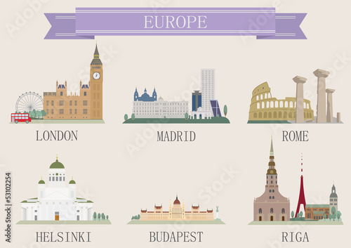 City symbol. Europe