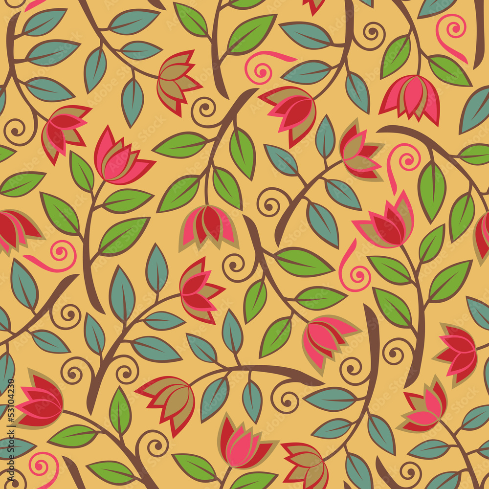Fancy Flower Pattern in Yellow Fancy Flower Pattern in Yellow