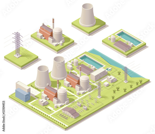Isometric nuclear power facility